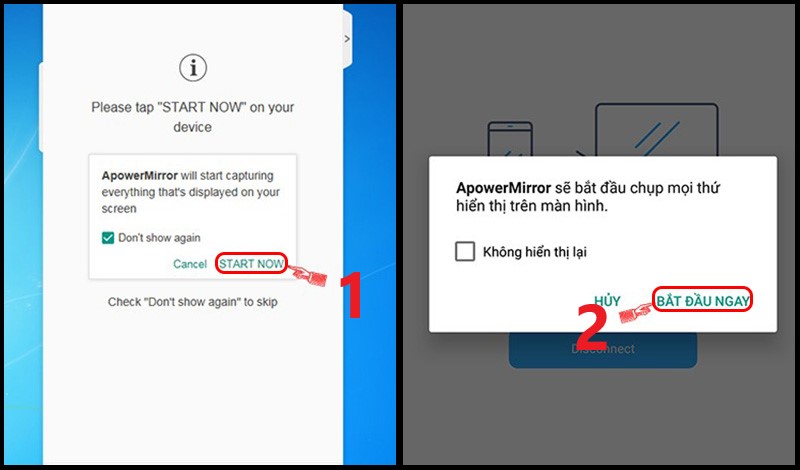Ho&agrave;n tất chia sẻ m&agrave;n h&igrave;nh